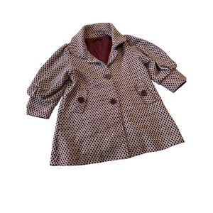 Anthropologie Azel Haze Women's Geometric Print Puff Sleeve Jacket Size L